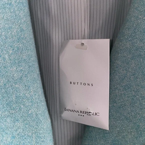 Brand new, never worn. Wool Blazer by Banana Republic, mint green, Size 10 - Picture 6 of 12